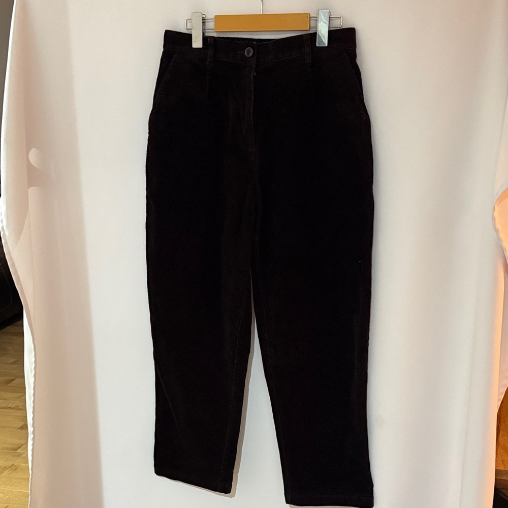 LL Bean Original Fit chocolate brown corduroy pants-Size 12P